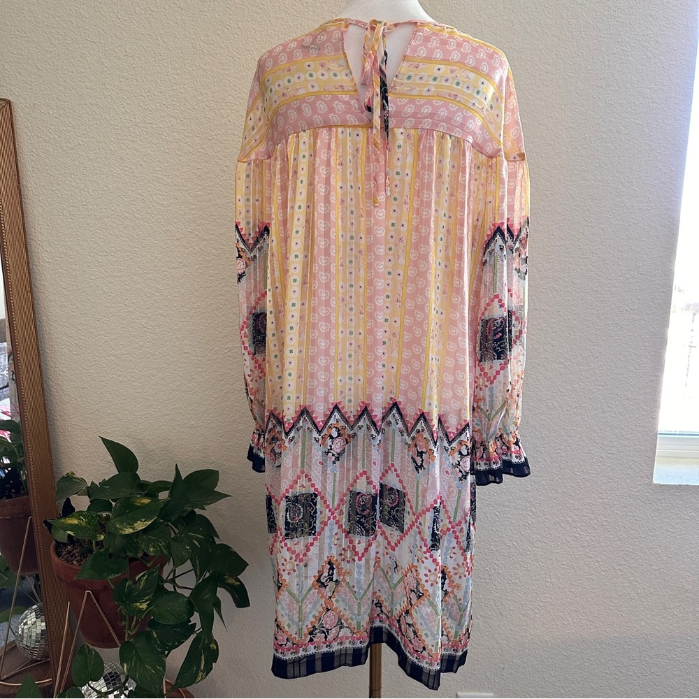 Anna Sui Botanical Patchwork Long Ruffle Sleeve T… - image 8